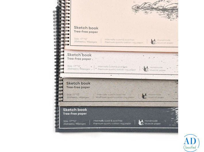 Medium Sketchbook Crafted with Handmade Paper | Bluecat Paper