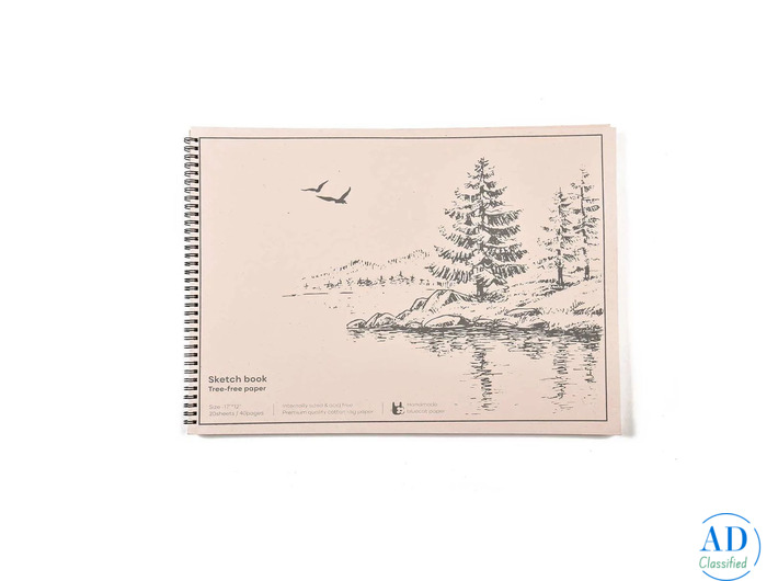 Medium Sketchbook Crafted with Handmade Paper | Bluecat Paper