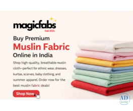 Buy Muslin Fabric collection in India from Magicfabs
