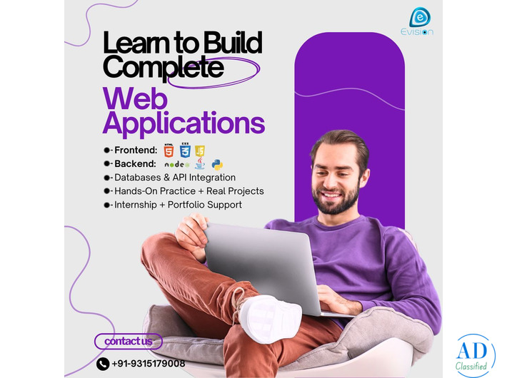 UI UX and Web Development Corporate Training - Make Complete Web Application - Evision Technoserve