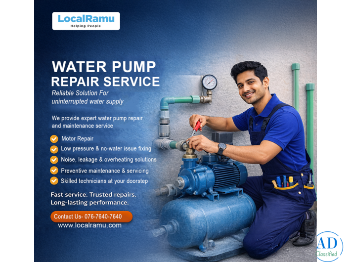 Water Pump Repair Service by LocalRamu with Skilled Experts in Bangalore