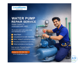 Water Pump Repair Service by LocalRamu with Skilled Experts in Bangalore