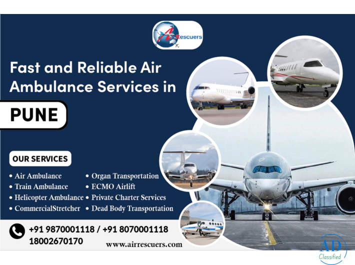 Emergency Air Ambulance Services in Pune, Anytime, Anywhere