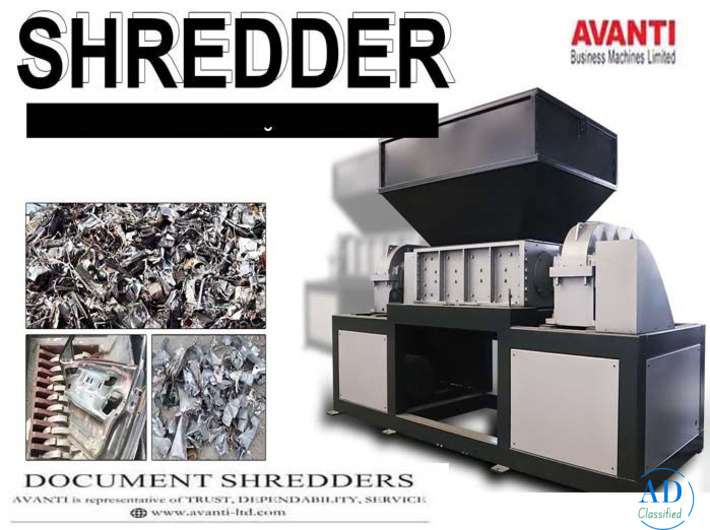 Manufacturers Shredding Machine in Kolkata - Avanti ltd