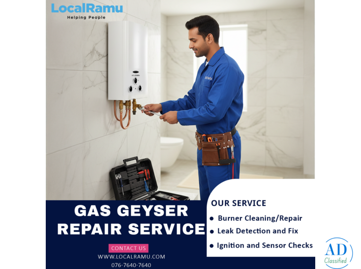 Gas Geyser Service by LocalRamu with Skilled Technicians in Bangalore