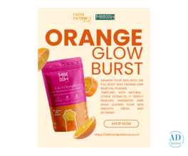 4-in-1 Orange Body Hair Removal Wax Powder Mask