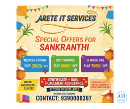 Sankranthi Special Offer on Medical Coding, CPC &amp; Clinical SAS – Arete IT Services
