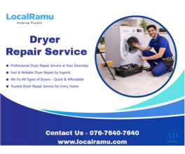 Dryer Repair Service by LocalRamu with Skilled Professionals in Bangalore