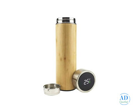 Bamboo Flask with Temperature Display