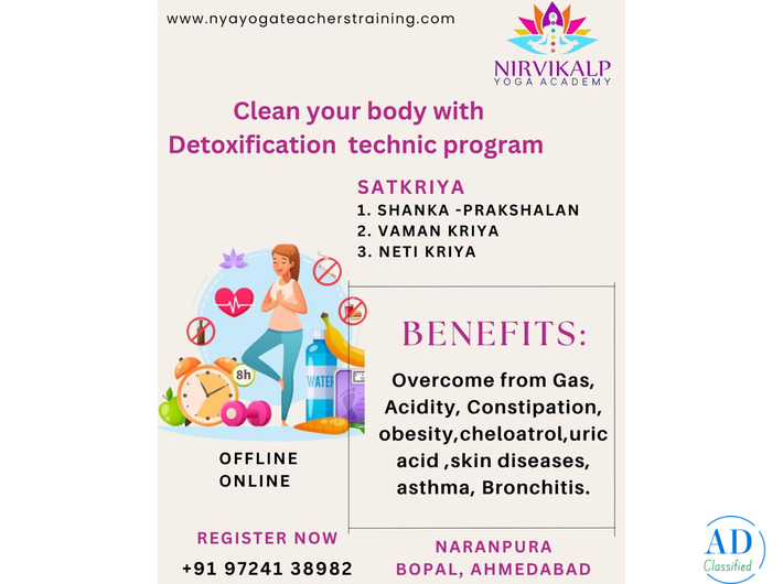 Nirvikalp Yoga Academy | Detoxification Through Kriya Yoga Classes in Ahmedabad