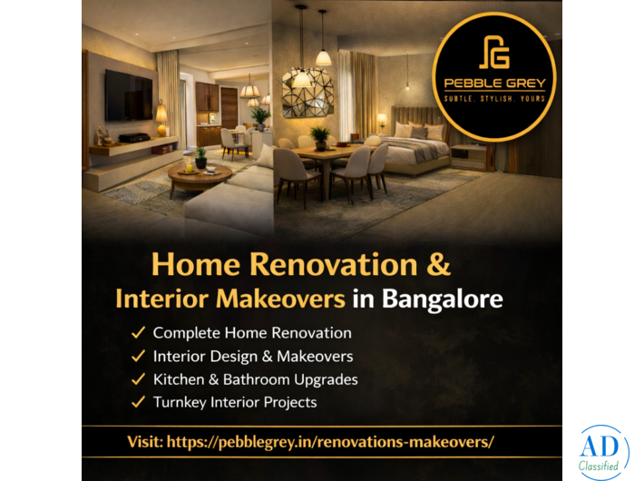 Home Renovation & Interior Makeovers in Bangalore