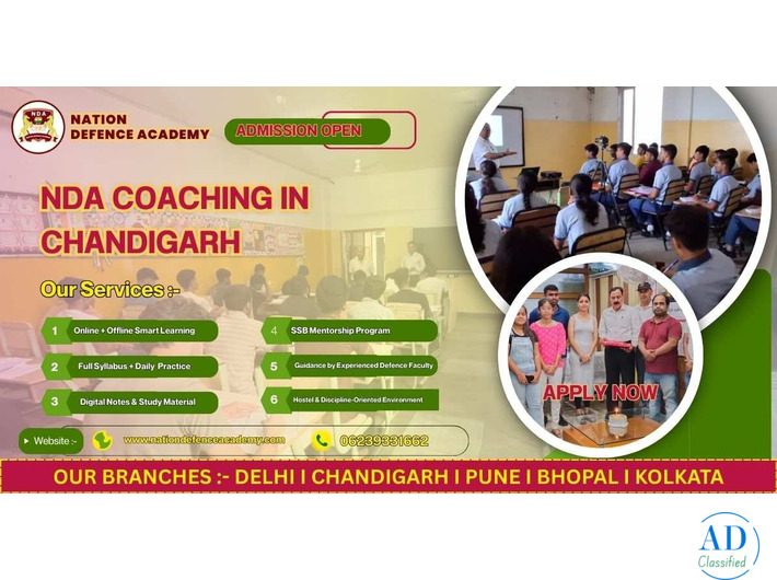 NDA Coaching with 11th in Chandigarh