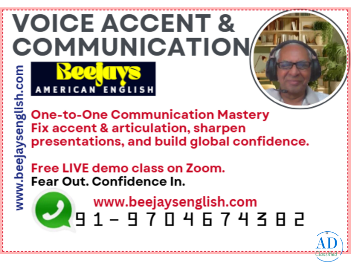 Your Voice. Your Personal Brand Equity. Beejay's Game Changing Accent Program