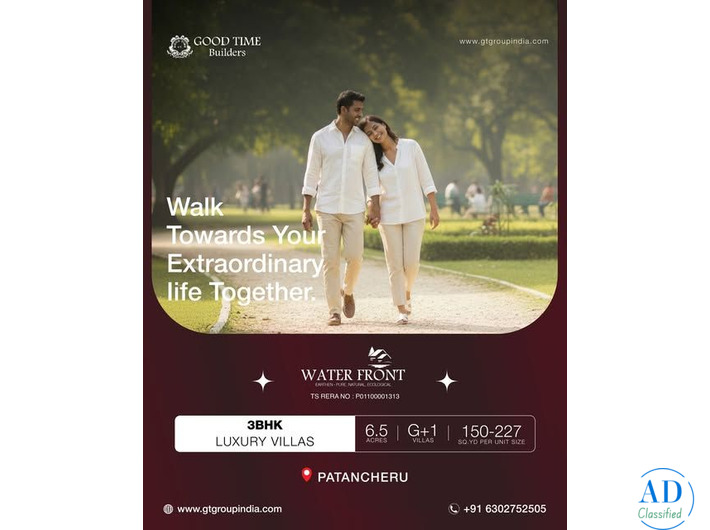 3 BHK Villa Projects in Patancheru|Water Front