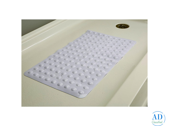 Mildew Resistant Sanitized PVC Bath Mat – 15.5×27.5″
