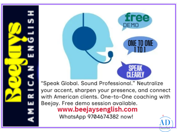 Beejay,s American Accent MasterClassfor S/W Professionals and AI StartupEntrepreneurs