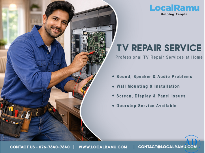 Professional TV Repair and Installation Service by LocalRamu with Skilled Technicians in Hyderabad
