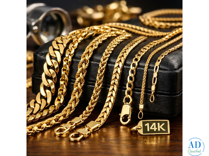 Stylish & Durable 14K Gold Chains for Everyday Use