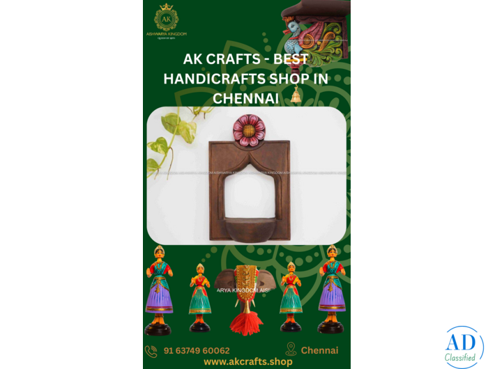 AK Crafts – Best Handicrafts Shop in Chennai | Wooden & Brass Crafts