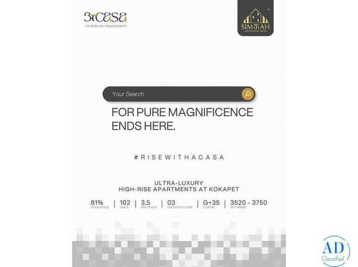 kokapet 3.5bhk luxury apartments|Simchah Estates