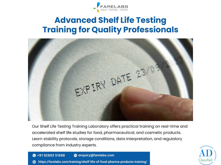 Best Shelf Life Testing Training Laboratory in India