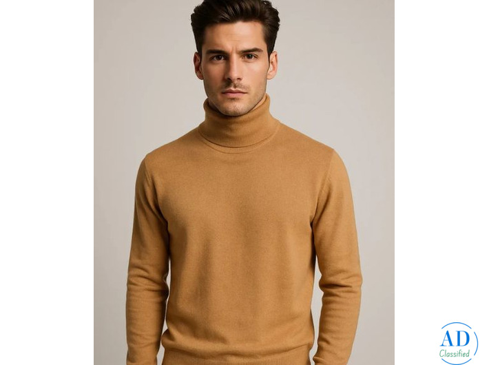 Luxury Cashmere Roll Neck Mens| TCG London