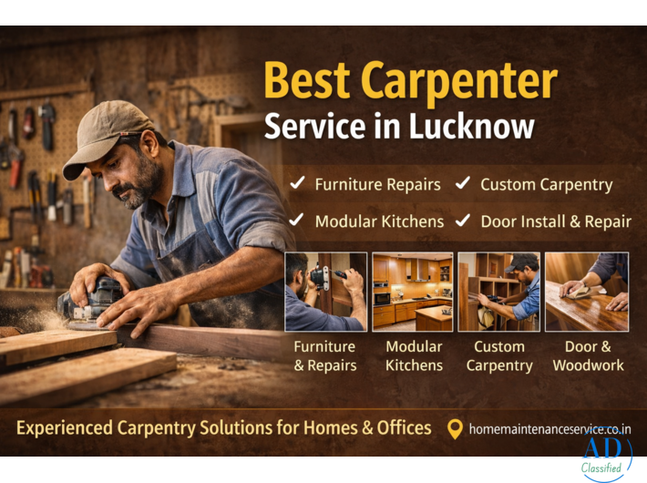 Reliable Carpenter in Lucknow for Furniture Repair & Wood Fittings