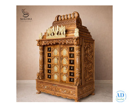 Wooden Ashta Lakshmi Temple for Home