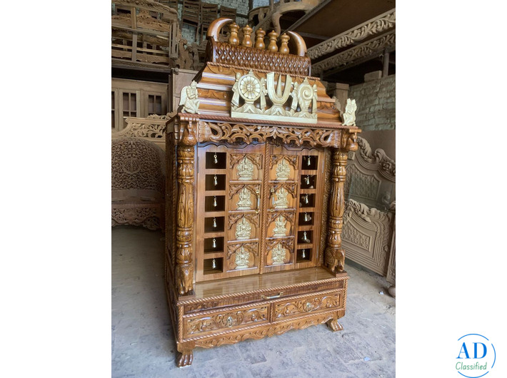 Wooden Ashta Lakshmi Temple for Home