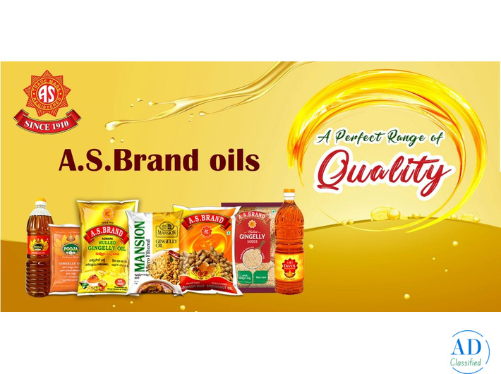 A.S. Brand Groundnut Oil 1Ltr (100% pure and natural)
