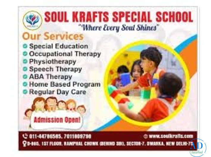 🌟 ADMISSIONS OPEN – SOULKRAFTS SPECIAL SCHOOL 🌟 📍 Dwarka Sector 7