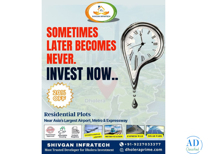 Prime Location Plot Price In Dholera Smart City