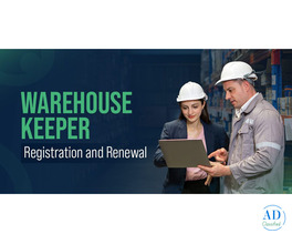 Warehouse Keeper Registration and Renewal UAE