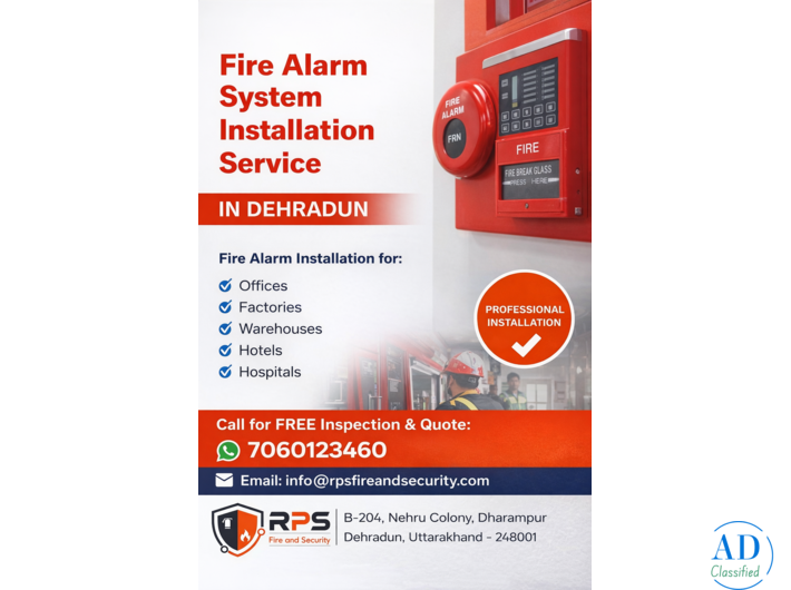 Fire Alarm System Installation Service in Dehradun | RPS Fire and Security