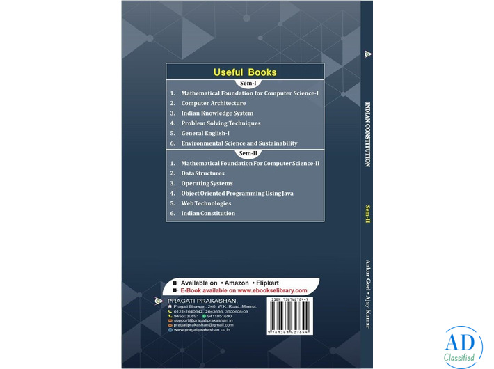 Exam-Oriented Indian Constitution Book for BCA 2nd Sem