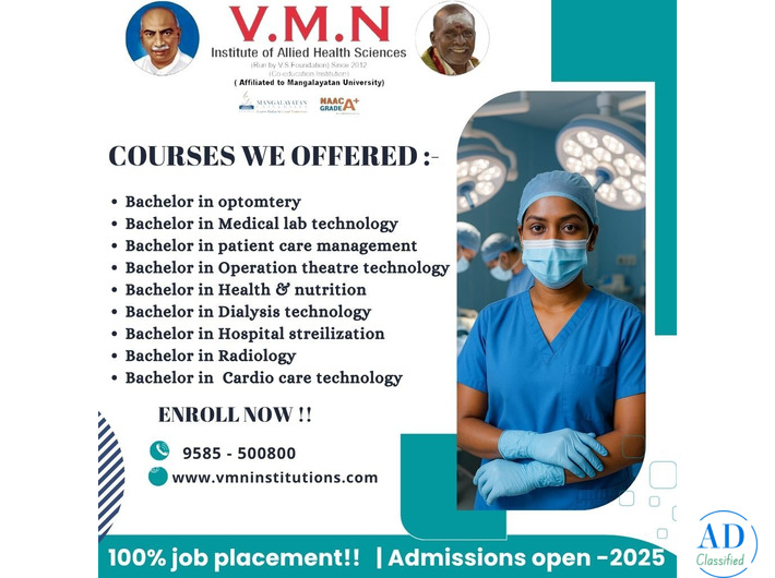 V.M.N Institute – Leading Allied Health Science College in Madurai
