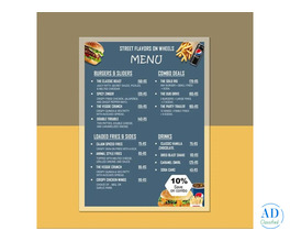 Pouch Laminated Menu Cards