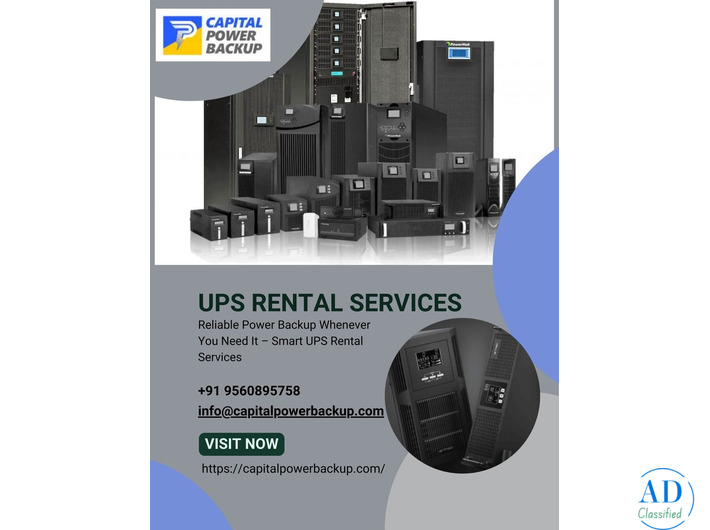 UPS Rental Service | Reliable & Affordable Power Backup Solutions