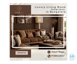 Luxury Living Room Interiors in Bangalore