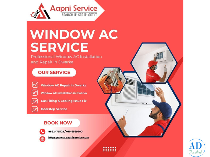 AC Installation(Window ) With Skirting Material