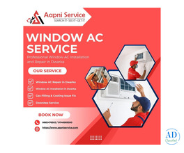 AC Installation(Window ) With Skirting Material