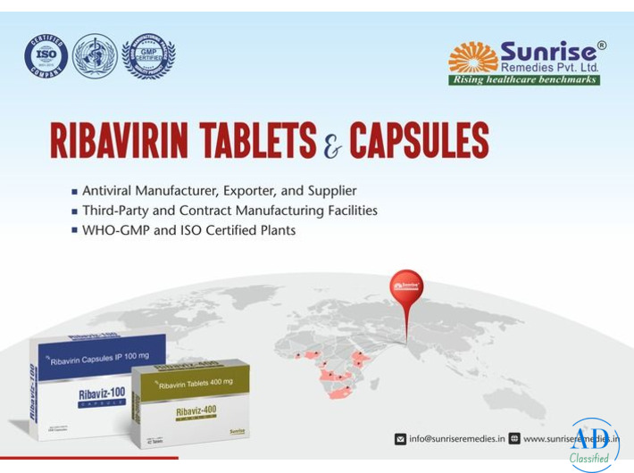 Ribavirin Tablets and Capsules | Antiviral Manufacturer in India