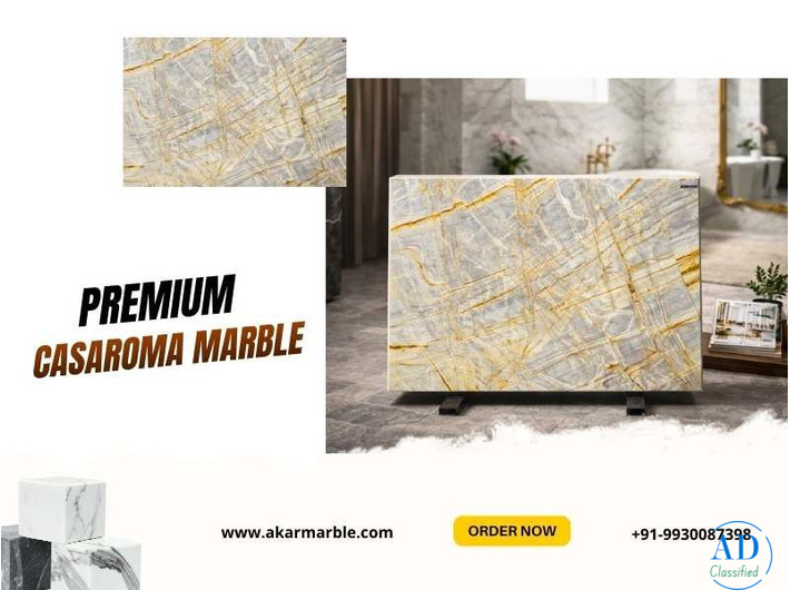 Premium Casaroma Marble Available at Akar Marble Industries
