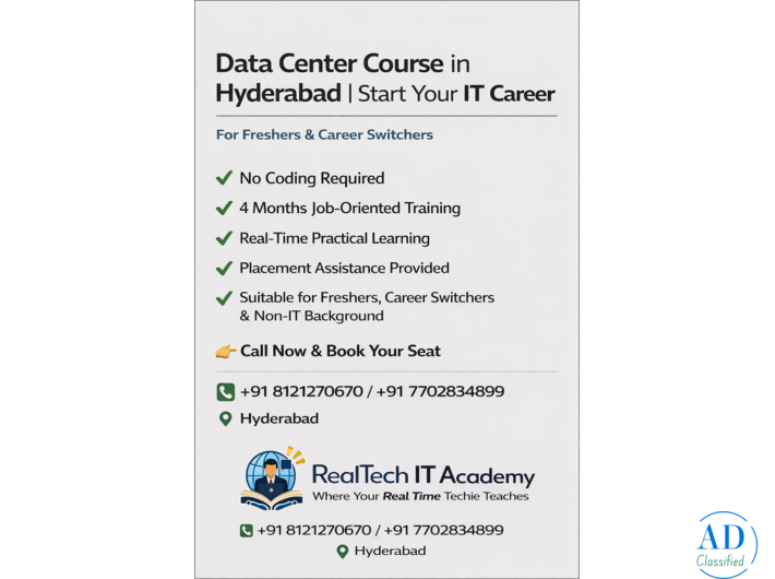 Start Your IT Career with Data Center Course | Hyderabad