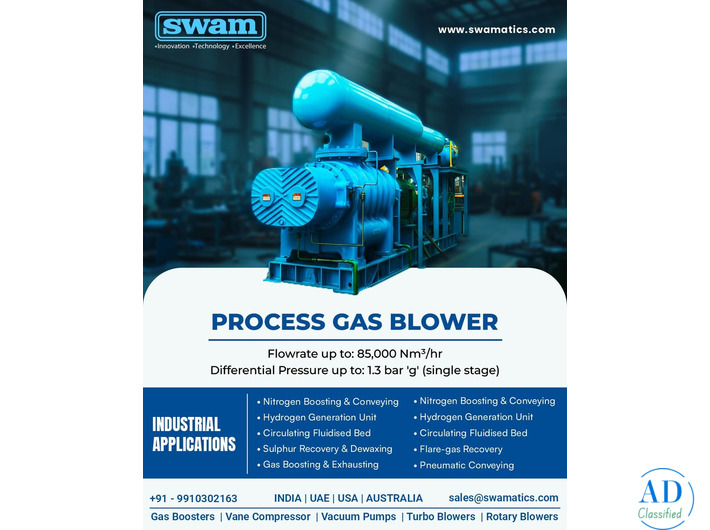 Process Gas Blower | Industrial Gas Boosting System