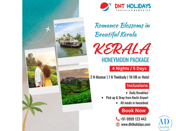 Book Kerala Tour Package For Couple - DHT Holidays