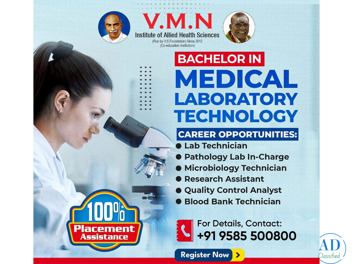 Top Medical Lab Technology College in Madurai | V.M.N. Institute of Allied Health Sciences