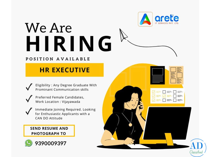 HR Executive Hiring – Immediate Opening in Vijayawada