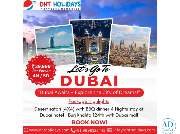 Book 4 Nights 5 Days Dubai Tour Package - DHT Holidays