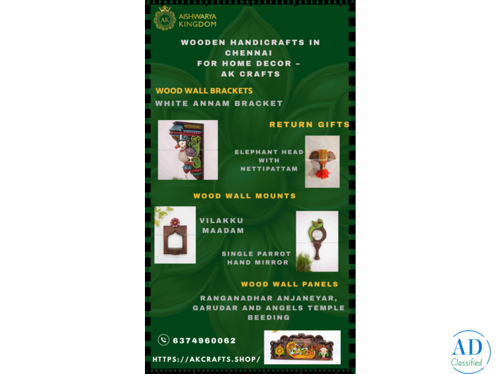 Traditional Wooden Handicrafts & Return Gifts in Chennai | AK Crafts